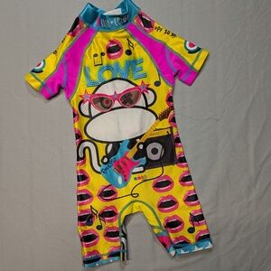 Krio +Color One Piece UV Swimwear Rock N Roll Monkey Dz 12-18 Month